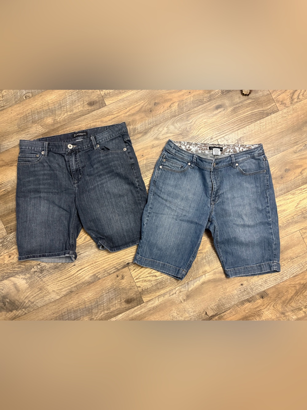Z. Cavaricci Women’s Denim Shorts - Dark Blue & Mid Blue